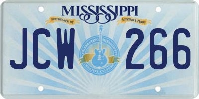 MS license plate JCW266