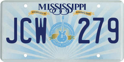 MS license plate JCW279