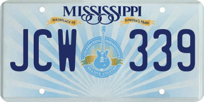 MS license plate JCW339