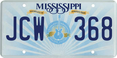 MS license plate JCW368