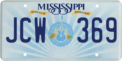 MS license plate JCW369