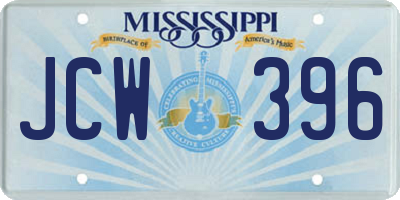 MS license plate JCW396
