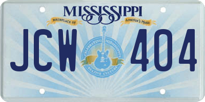 MS license plate JCW404