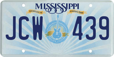 MS license plate JCW439