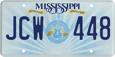 MS license plate JCW448