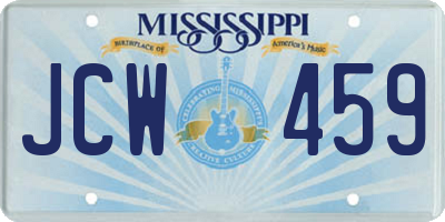 MS license plate JCW459
