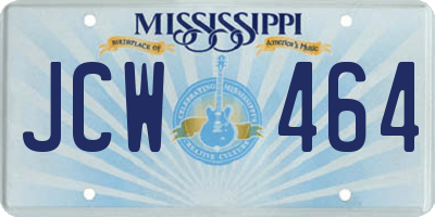 MS license plate JCW464