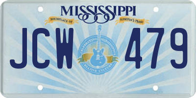 MS license plate JCW479