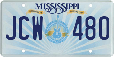 MS license plate JCW480