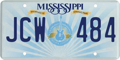 MS license plate JCW484