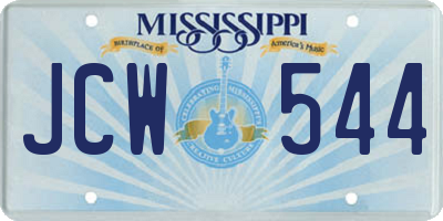 MS license plate JCW544