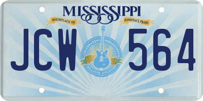MS license plate JCW564