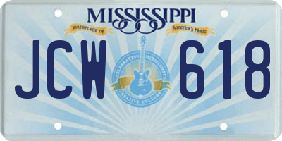 MS license plate JCW618