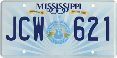 MS license plate JCW621