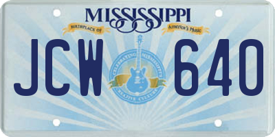 MS license plate JCW640