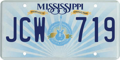 MS license plate JCW719