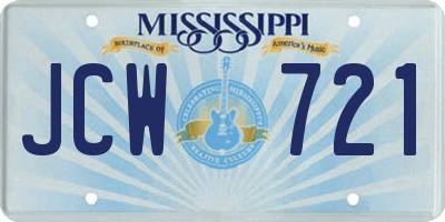 MS license plate JCW721