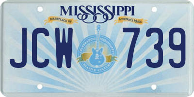 MS license plate JCW739
