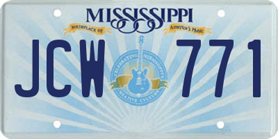 MS license plate JCW771