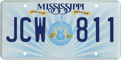 MS license plate JCW811
