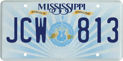 MS license plate JCW813