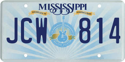 MS license plate JCW814