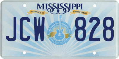 MS license plate JCW828