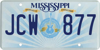 MS license plate JCW877