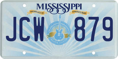 MS license plate JCW879