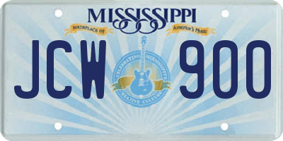 MS license plate JCW900