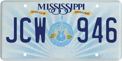 MS license plate JCW946