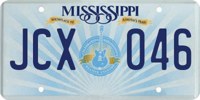 MS license plate JCX046