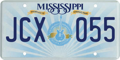 MS license plate JCX055