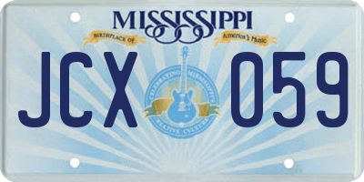 MS license plate JCX059