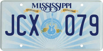 MS license plate JCX079