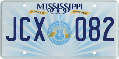MS license plate JCX082
