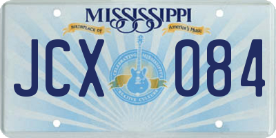MS license plate JCX084