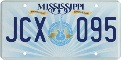 MS license plate JCX095