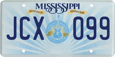 MS license plate JCX099