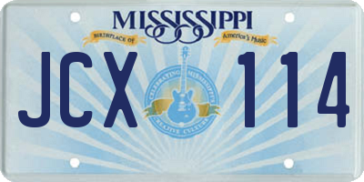 MS license plate JCX114
