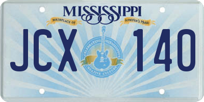 MS license plate JCX140