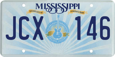 MS license plate JCX146