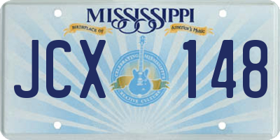 MS license plate JCX148