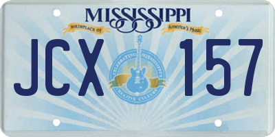 MS license plate JCX157