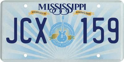 MS license plate JCX159