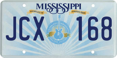 MS license plate JCX168