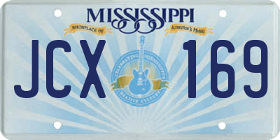 MS license plate JCX169