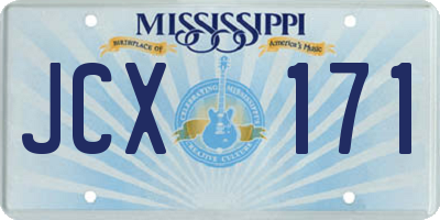 MS license plate JCX171