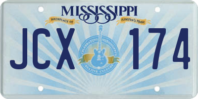 MS license plate JCX174