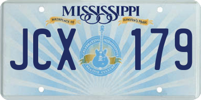 MS license plate JCX179